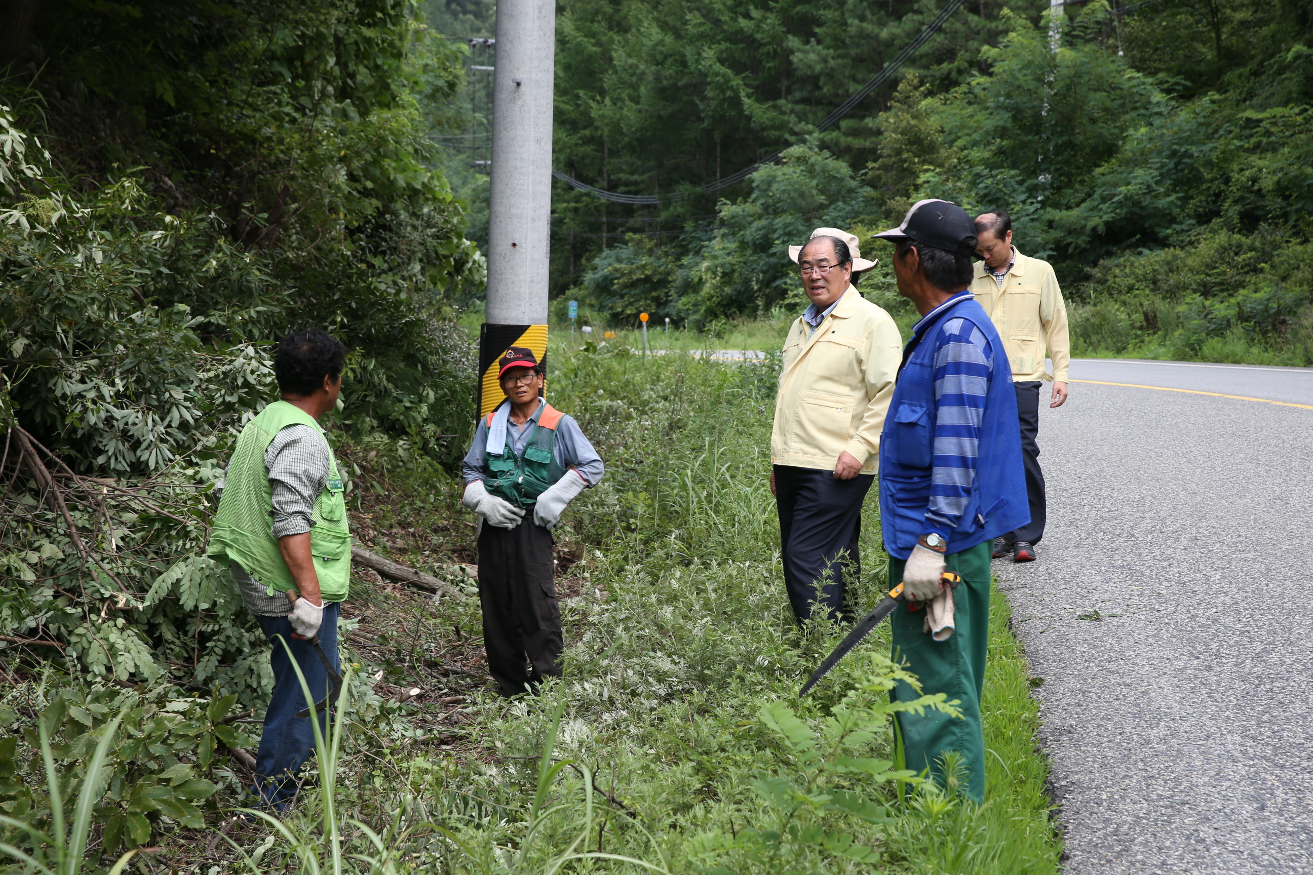 2015.07.28. 국도변 사고위험지역 산림정리작업 현장 방문
