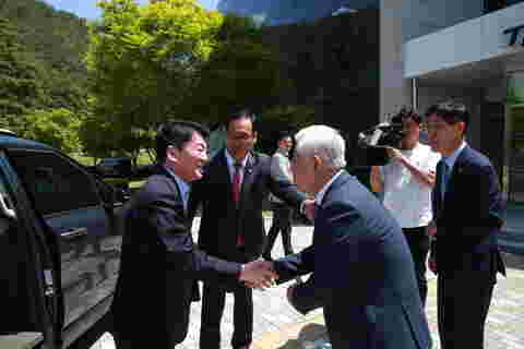 2023.05.23. 안철수 국회의원 태권도진흥재단 방문(황인홍무주군수)